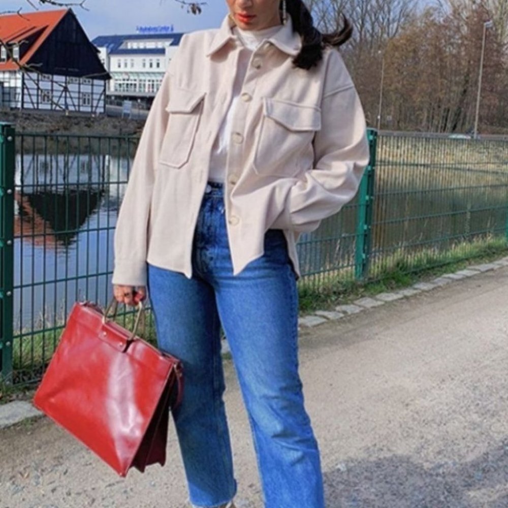 CASUAL DOLLZ Flap Pocket High Low Hem Coat - Picture 10 of 11